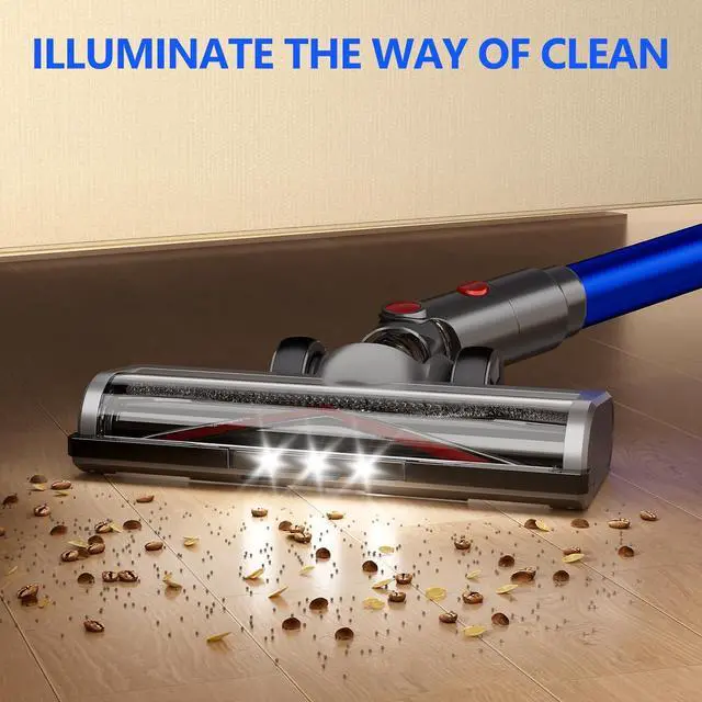 Alt view image 6 of 7 - Cordless Vacuum Cleaner, 450W 40Kpa Powerful Stick Vacuum, Up to 50Mins Rechargeable Battery, Vacuum Cleaners for Home Anti-Tangled Lightweight Handheld for Hardwood Floor, Carpets, Pet Hair