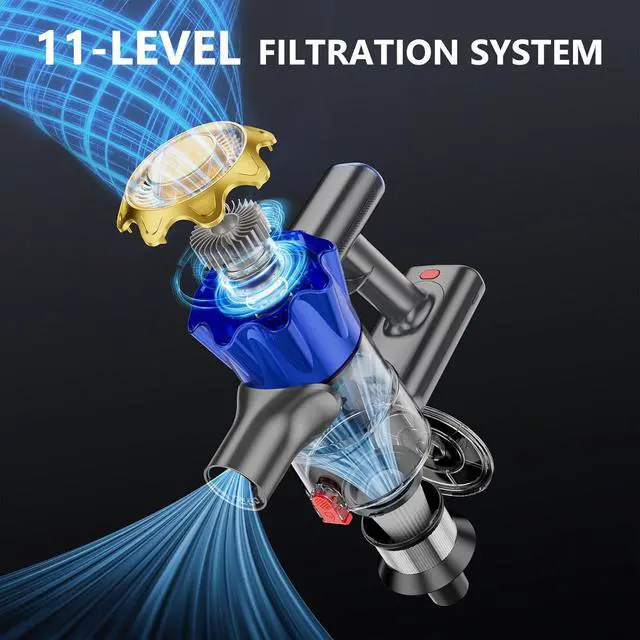 Alt view image 7 of 7 - Cordless Vacuum Cleaner, 450W 40Kpa Powerful Stick Vacuum, Up to 50Mins Rechargeable Battery, Vacuum Cleaners for Home Anti-Tangled Lightweight Handheld for Hardwood Floor, Carpets, Pet Hair