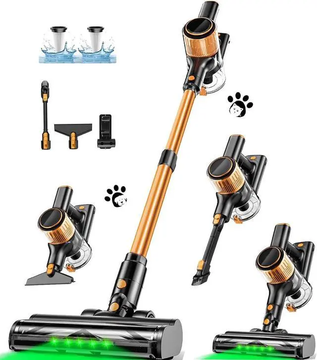 Main image of Cordless Vacuum Cleaner, 40Kpa 8 in 1 Powerful Suction Lightweight Stick Vacuum Cleaner for Home, LED Display, 3 Suction Modes, 45Mins Detachable Battery Vacuum for Hard Floor Carpet Pet Hairs