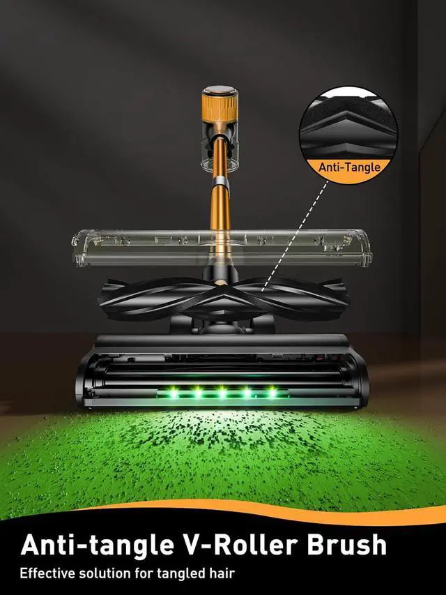 Alt view image 7 of 7 - Cordless Vacuum Cleaner, 40Kpa 8 in 1 Powerful Suction Lightweight Stick Vacuum Cleaner for Home, LED Display, 3 Suction Modes, 45Mins Detachable Battery Vacuum for Hard Floor Carpet Pet Hairs