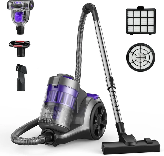 Main image of Canister Vacuum Cleaner, 1700W 45Kpa Bagless HEPA Vacuum