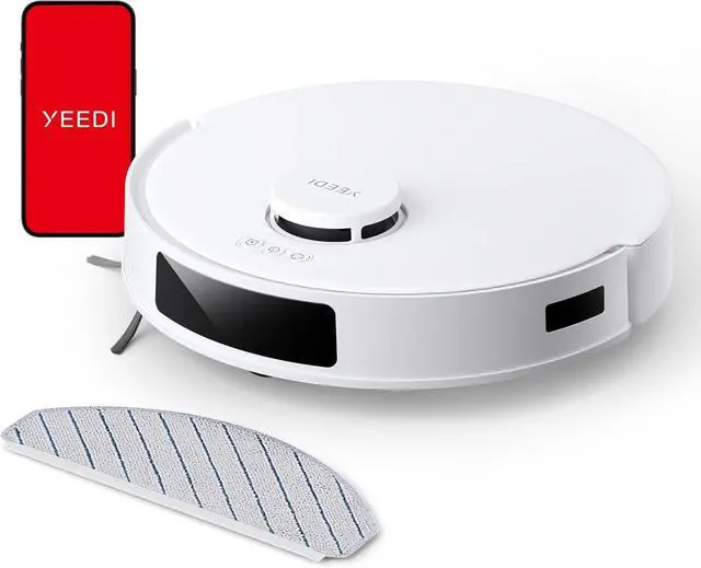 Main image of Yeedi C12 Robot Vacuum Cleaner and Mop, 8000Pa Strong Suction, ZeroTangle Brush, Smart Navigation, Self-Charging, White
