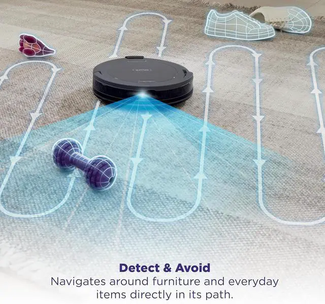 Alt view image 6 of 7 - Shark Navigator Robot Vacuum and Self-Empty Base with Bagless 60-Day Capacity Self-Empty Base, SmartPath Navigation, Powerful Pet Hair Pickup, Anti-Hair Wrap, For Carpets & Hard Floors, Grey, RV2120AE
