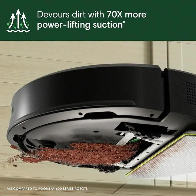 Alt view image 3 of 7 - iRobot Roomba 105 Combo Robot Vacuum & Mop - Easy to use, Intense Power-Lifting Suction, LiDAR Navigation, Multiple Cleaning Modes, Avoids Mopping Carpets, Self-Charging