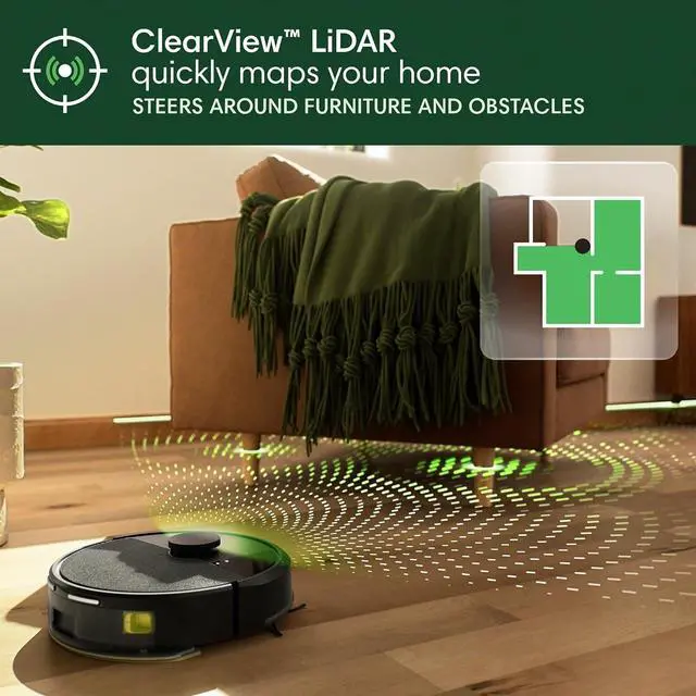 Alt view image 4 of 7 - iRobot Roomba 105 Combo Robot Vacuum & Mop - Easy to use, Intense Power-Lifting Suction, LiDAR Navigation, Multiple Cleaning Modes, Avoids Mopping Carpets, Self-Charging
