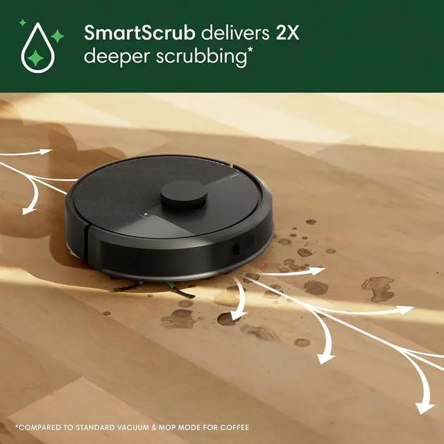 Alt view image 6 of 7 - iRobot Roomba 105 Combo Robot Vacuum & Mop - Easy to use, Intense Power-Lifting Suction, LiDAR Navigation, Multiple Cleaning Modes, Avoids Mopping Carpets, Self-Charging