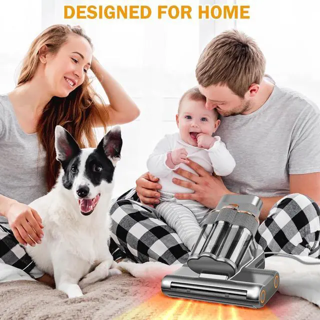 Alt view image 7 of 7 - Powerful Mattress Vacuum Cleaner,Handheld Bed Vacuum with UV-C Light, 16Kpa Strong Suction, 30000 RPM Dual Drum Brushes, 140°F Hot Air & Ultrasonic Tech, 500W Corded for Quick Dust Removal