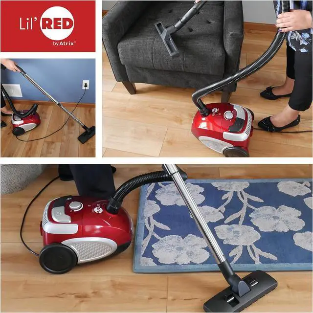 Alt view image 5 of 5 - AHSC-1 Atrix Lil Red Canister Vacuum Portable Canister vacuum w/ 2 Quart HEPA Filter & Variable Speed Motor