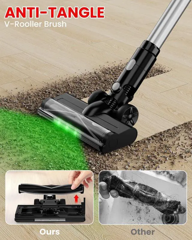 Alt view image 6 of 7 - Cordless Vacuum Cleaner for Milwaukee M18 Battery, 7-in-1 Lightweight Stick Vacuum with HEPA Filter, 35KPA Suction, 350W Brushless Motor, 3 Modes for Floor, Carpet, Car, Battery Not Included