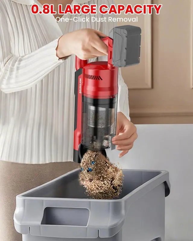 Alt view image 7 of 7 - Cordless Vacuum Cleaner for Milwaukee M18 Battery, 7-in-1 Lightweight Stick Vacuum with HEPA Filter, 35KPA Suction, 350W Brushless Motor, 3 Modes for Floor, Carpet, Car, Battery Not Included