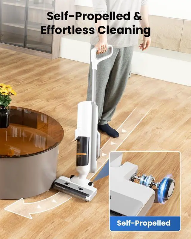 Alt view image 6 of 7 - Proscenic F10 Pro Cordless Wet Dry Vacuum Cleaner, Vacuum and Mop Combo with One-Button Auto Self-Cleaning, 3-in-1 Vacuum Mop for Hard Floors, High-Capacity Dual Tanks, Edge Clean, Ease of Use