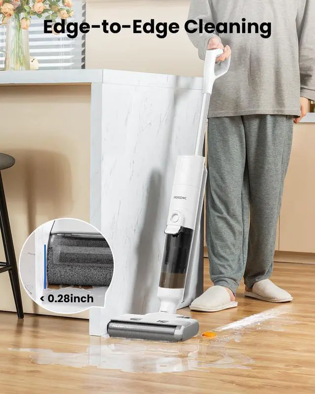 Alt view image 7 of 7 - Proscenic F10 Pro Cordless Wet Dry Vacuum Cleaner, Vacuum and Mop Combo with One-Button Auto Self-Cleaning, 3-in-1 Vacuum Mop for Hard Floors, High-Capacity Dual Tanks, Edge Clean, Ease of Use