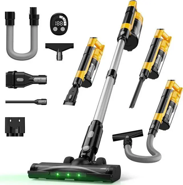 Main image of Cordless Vacuum Cleaner for DeWalt 20V Battery, 7-in-1 Lightweight Stick Vacuum with HEPA Filter, 35KPA Suction, 350W Brushless Motor, 3 Modes for Carpet, Floor, Car (Battery Not Included)