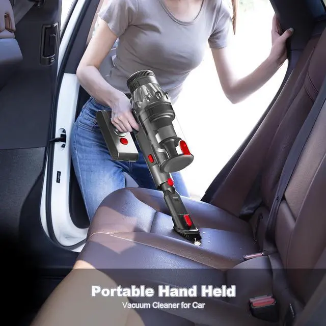 Alt view image 6 of 7 - Cordless Vacuum Cleaner, Vacuum Cleaners for Home, 50KPA 500W Stick Handheld Pet Hair Hardwood Floor Vac, High Power Hand Held Rechargeable Battery Portable Household Lightweight Vac, C11 Purple