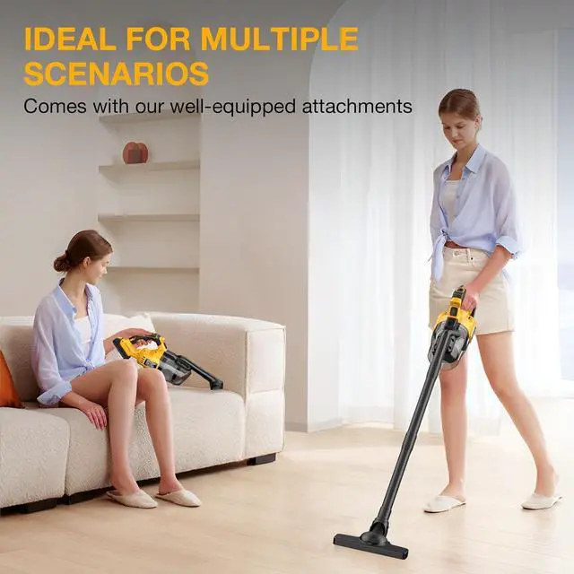 Alt view image 2 of 7 - Cordless Vacuum Cleaner for Dewalt 20V MAX Battery, Handheld Vacuum Cleaner for Home Car Hardwood Floor Carpet, Portable Shop Vacuum with Washable HEPA Filter(No Battery)