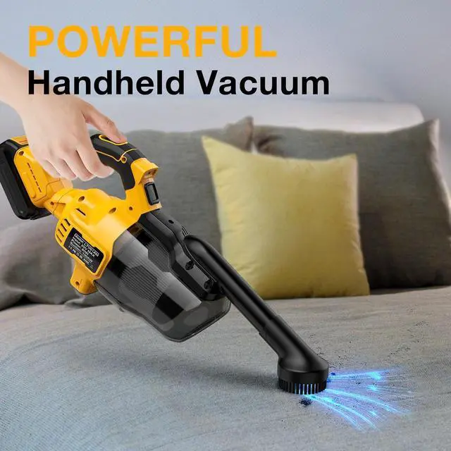Alt view image 4 of 7 - Cordless Vacuum Cleaner for Dewalt 20V MAX Battery, Handheld Vacuum Cleaner for Home Car Hardwood Floor Carpet, Portable Shop Vacuum with Washable HEPA Filter(No Battery)