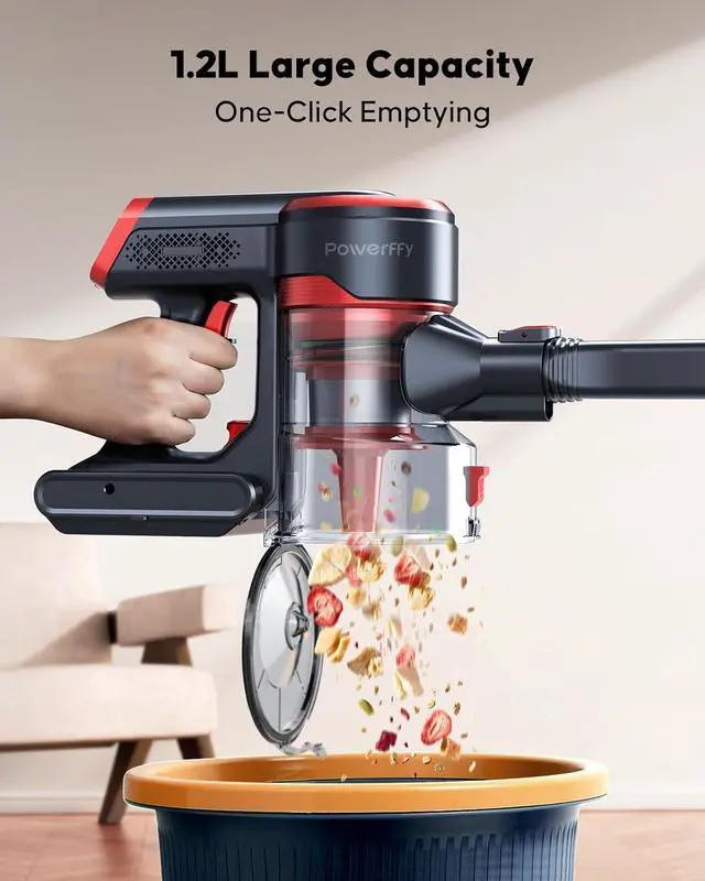 Alt view image 7 of 7 - Cordless Vacuum Cleaner, 450W 40KPA Up to 55 Mins Cordless Stick Vacuum Cleaner with Charging Station, LED Touch Display, Anti-Tangle Handheld Vacuum Cleaners for Home/Pet Hair/Carpets/Floors