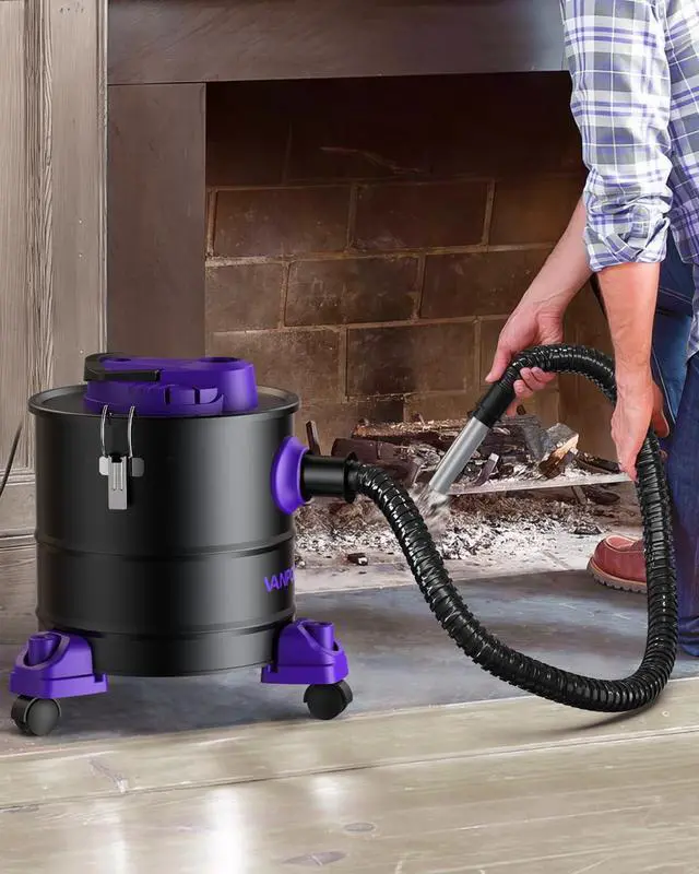 Alt view image 6 of 7 - Ash Vacuum for Pellet Stoves: 5.2 Gallon Fireplace Ash Vac with 1200w Powerful Suction & Wheeled Base - Ash Vacuum Cleaner for Fireplaces, Pellet Grill, Wood Stove, Fire Pits