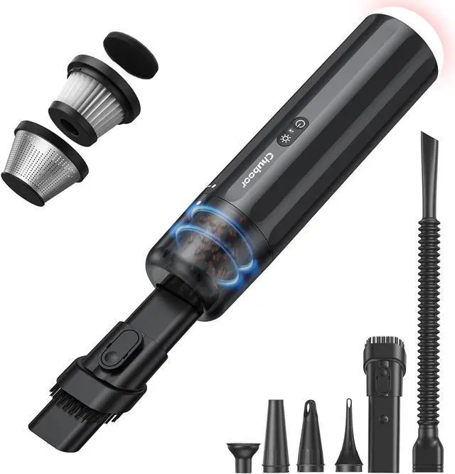 Main image of Chuboor Handheld Car Vacuum Cleaner, 14,000Pa Cordless Vacuum Cordless Rechargeable, 120 WPowerful Mini Hand Vacuum with Multifunctional Nozzle for Car, Home, Office, Pet Hair (Brown)