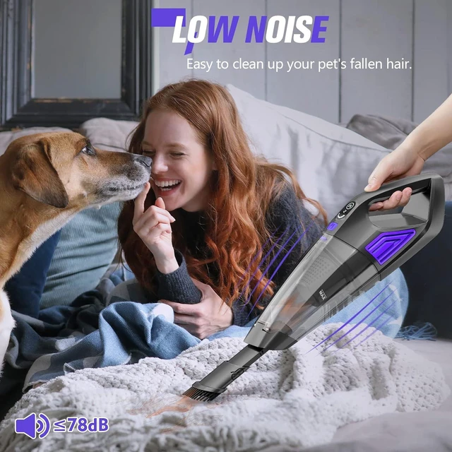 Alt view image 7 of 7 - ATONEP Handheld Vacuum Cordless Cleaner,Powerful Portable and Dust Buster Hand Vcauum Rechargeable with Large-Capacity Battery for CarPetOfficeHome (Purple)