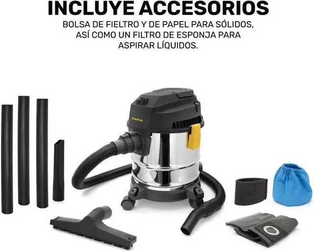 Alt view image 5 of 7 - Taurus Tempest | Wet & Dry Vacuum Cleaner | 3 Modes of Use | 3.1 Gallons | Four 360° Swivel Wheels | Vacuums Solids, Liquids, or Functions as an Air Blower | Includes Accessories