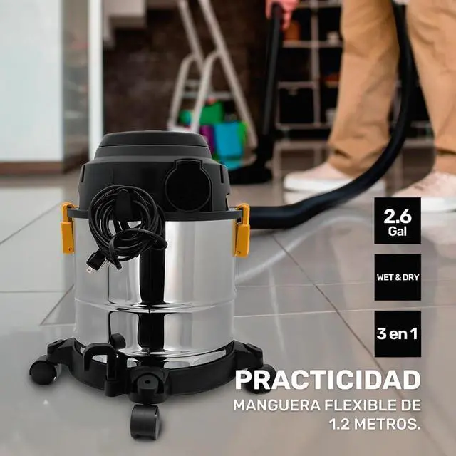 Alt view image 4 of 7 - Taurus Tempest | Wet & Dry Vacuum Cleaner | 3 Modes of Use | 3.1 Gallons | Four 360° Swivel Wheels | Vacuums Solids, Liquids, or Functions as an Air Blower | Includes Accessories