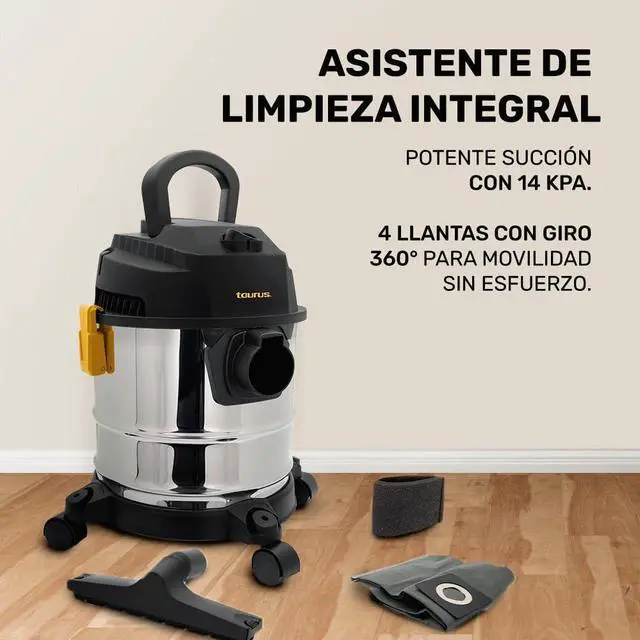 Alt view image 6 of 7 - Taurus Tempest | Wet & Dry Vacuum Cleaner | 3 Modes of Use | 3.1 Gallons | Four 360° Swivel Wheels | Vacuums Solids, Liquids, or Functions as an Air Blower | Includes Accessories