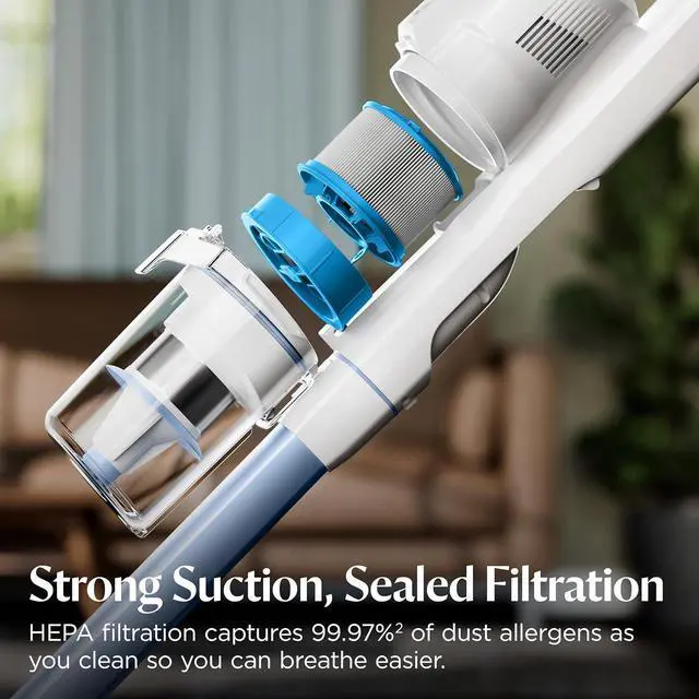 Alt view image 6 of 7 - Bissell PowerClean 200W Self-Standing Cordless Vacuum w/Tangle Free Brush Roll, Removeable Battery, Wall Mount, Upholstery Tool & Bright Headlights, 4173