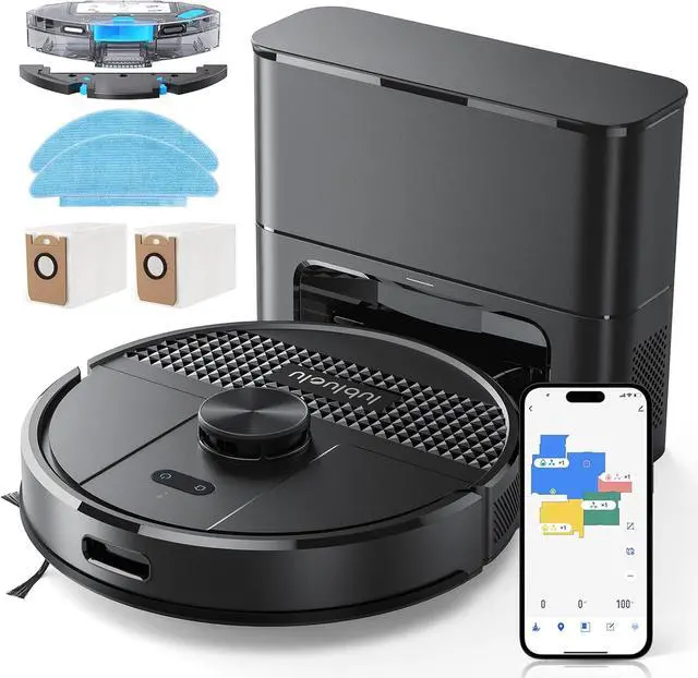 Main image of Lubluelu Robot Vacuum and Mop Combo, 5500Pa Robot Vacuum Cleaner with LDS9.0 LiDAR Navigation, Self-Empties for 60 Days, No-Go Zones, WiFi/App/Alexa Control, Ideal for Hard Floors, Carpet (SL68 Plus)