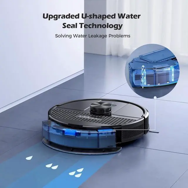 Alt view image 7 of 7 - Lubluelu Robot Vacuum and Mop Combo, 5500Pa Robot Vacuum Cleaner with LDS9.0 LiDAR Navigation, Self-Empties for 60 Days, No-Go Zones, WiFi/App/Alexa Control, Ideal for Hard Floors, Carpet (SL68 Plus)