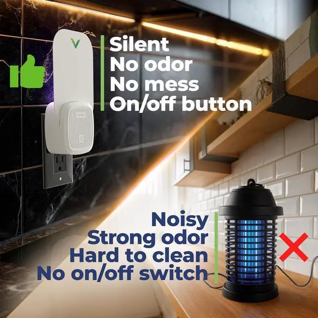 Alt view image 6 of 7 - VEYOFLY Fly Catcher Indoor, Fly Trap Indoor, (1 Device + 3 Refills) Fruit Fly Traps for Indoors, Gnat Traps for House Indoor, Bug Killer, Fly Trap, Plug in Light Flying Insect Trap