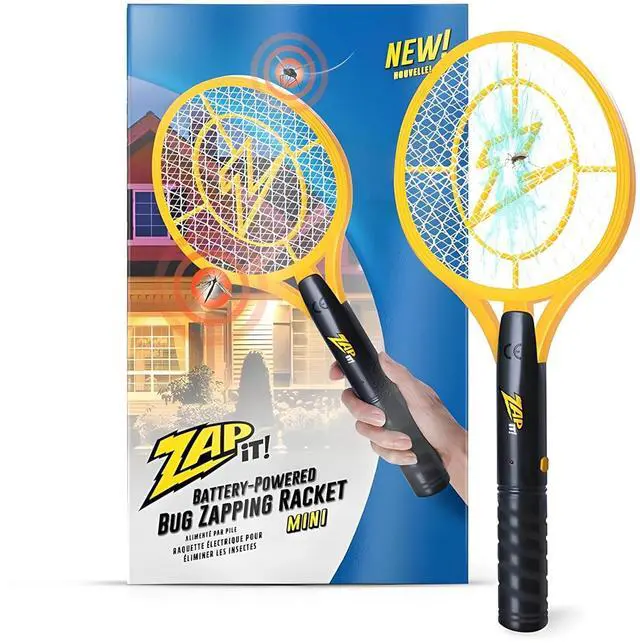 Main image of ZAP IT! Electric Fly Swatter Racket - 3,500 Volt Bug Zapper Racket - Battery-Powered Fly Zapper and Mosquito Racquet Zappers with AA Batteries Included - Lightweight and Compact for Indoors or Outdoor