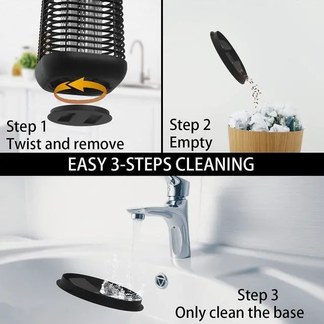 Alt view image 5 of 7 - Bug Zapper Outdoor/Indoor,Mosquito Zapper 4200V High Powered Waterproof Electronic Mosquito Killer,15W UVA Mosquito Lamp Bulb,Fly Traps Patio Insects Killer,Trap Killer for Home,Kitchen, Backyard