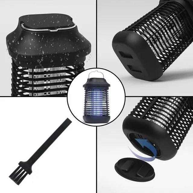 Alt view image 6 of 7 - Bug Zapper Outdoor/Indoor,Mosquito Zapper 4200V High Powered Waterproof Electronic Mosquito Killer,15W UVA Mosquito Lamp Bulb,Fly Traps Patio Insects Killer,Trap Killer for Home,Kitchen, Backyard