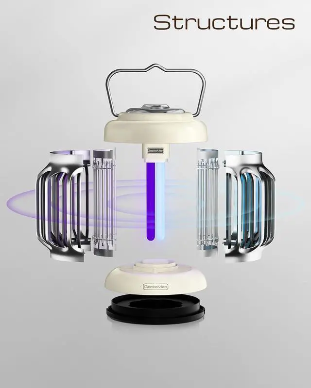 Alt view image 4 of 7 - GeckoMan Hybrid Spectrum, Waterproof Switch Bug Zapper Outdoor Bug Zapper Indoor Mosquito Repellent Outdoor Patio Mosquito Zapper Electric Fly Zapper Fruit Fly Trap for Indoors Killer