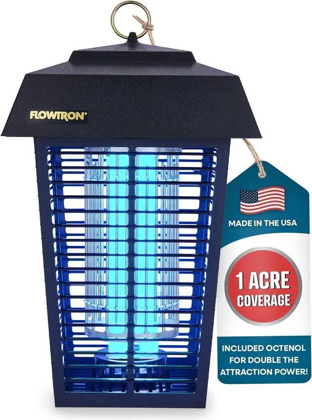 Main image of Flowtron Bug Zapper, 1 Acre of Outdoor Coverage with Powerful 40W Bulb & 5600V Instant Killing Grid, Electric Insect, Fly & Mosquito Zapper, Made in The USA