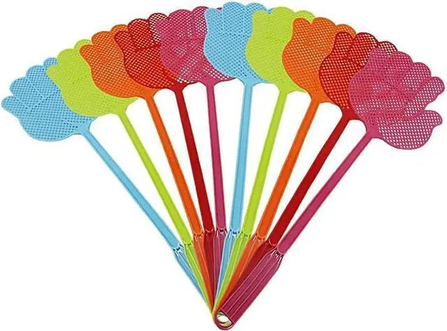 Main image of ValueHall 10 Pack Fly Swatter Multi-Colors Plastic Handle V7023