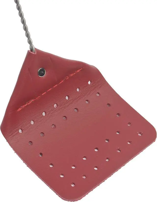 Alt view image 2 of 4 - Amish Valley Products Leather Fly Swatter Handcrafted Wire Handle Flyswatter Choice of Color (Red)