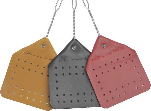 Alt view image 3 of 4 - Amish Valley Products Leather Fly Swatter Handcrafted Wire Handle Flyswatter Choice of Color (Red)
