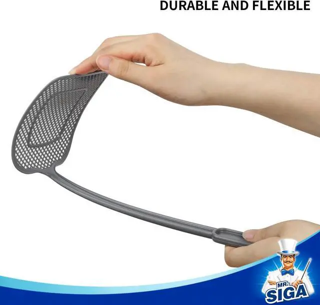 Alt view image 6 of 7 - MR.SIGA Heavy Duty Long Handle Fly Swatter, Gray, 6 Pack