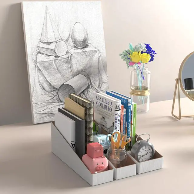 Alt view image 5 of 7 - ZBEIVAN Cardboard Storage Bins Boxes 35 Packs 12x3x4.5 Inches, Easy Assembly Pantry Organizer Bins for Shelf, White