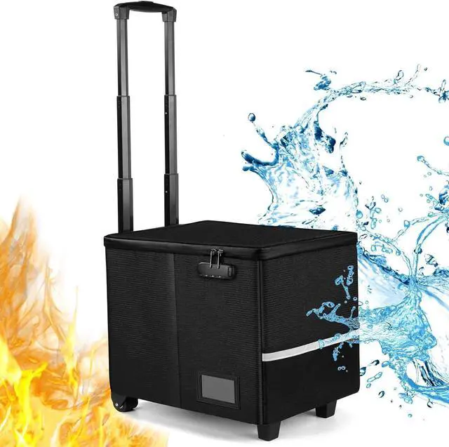 Main image of Teacher Rolling Cart - Fireproof File Cabinets for Document Safety, Portable Rolling Crate with Wheels for Teachers, for Teaching, Office