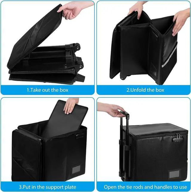 Alt view image 6 of 7 - Teacher Rolling Cart - Fireproof File Cabinets for Document Safety, Portable Rolling Crate with Wheels for Teachers, for Teaching, Office