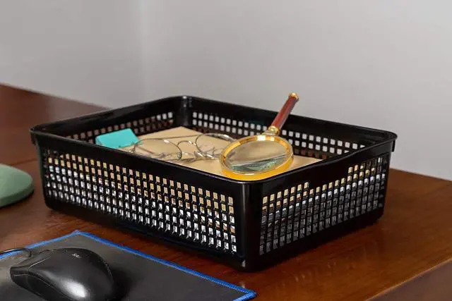 Alt view image 5 of 7 - A4 Size Plastic Paper Storage Trays,Desktop File Organizer Baskets,6-Packs (Black)