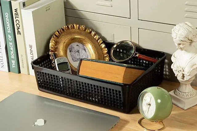 Alt view image 6 of 7 - A4 Size Plastic Paper Storage Trays,Desktop File Organizer Baskets,6-Packs (Black)