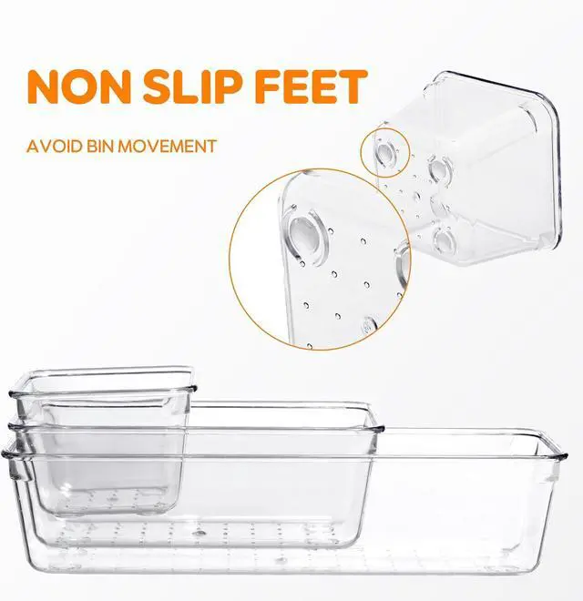 Alt view image 5 of 7 - Citylife 2PCS Plastic Storage Bins, Stackable Portable Project Case Clear File Box, Versatile Craft Storage for Office, Kitchen, Bathroom and School Supplies, A4 Paper