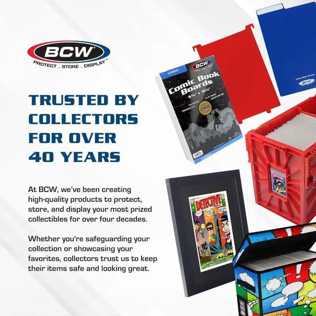 Alt view image 6 of 6 - BCW Comic Bin, Black - Holds 150 Comics, Acid Free Storage and Organizer, Heavy Duty Plastic, Stackable, Includes Partition