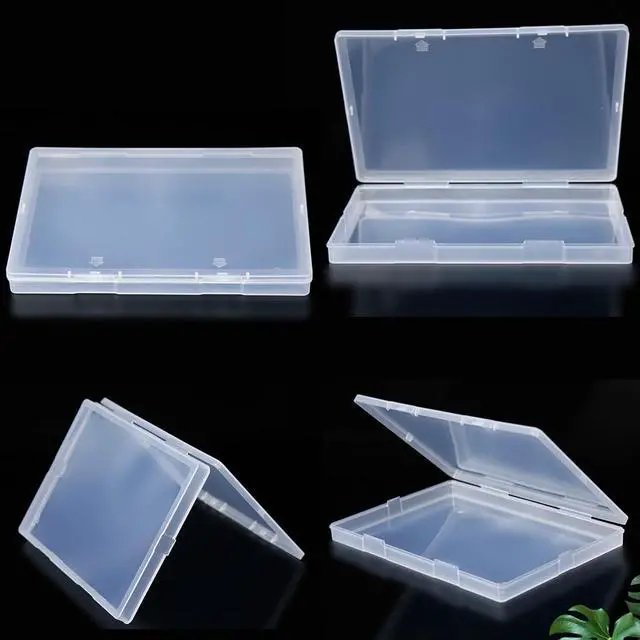 Alt view image 2 of 5 - Cuyacili 4 Pack Scrapbooking Paper Storage File Boxes B6 Plastic Box for Documents Magazines Paper Photos Stamps Cards Envelope Protector Office Supplies File Storage Case (7 * 5 inch)