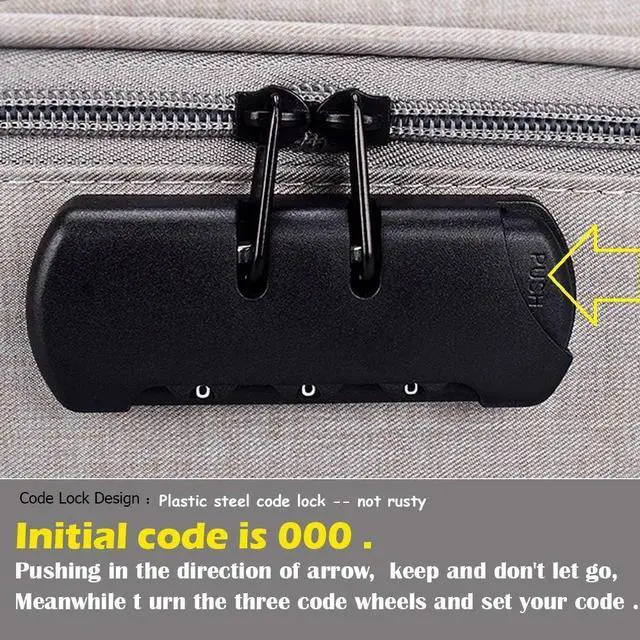 Alt view image 5 of 6 - Oxford Document Organizer with Code Lock, Multi-Layer Storage Pouch Credential Bag, Portable Bag Without Vibration for MacBook,Passport,Package File Pocket with 2 Separators (Grey)