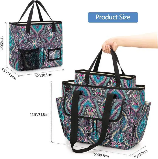 Alt view image 5 of 7 - LoDrid File Bag with Extra Document Organizer Case for Letter Size File Folder, Large Utility Bag with 15.6 Laptop Padded Sleeve for Work, Business, Totem